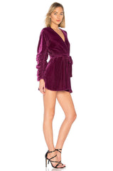 velvet wrap dress burgundy
