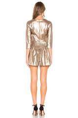 Gold Metallic Mini Dress