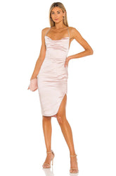 superdown Billie Drape Midi Dress in Blush - size M