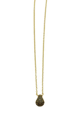 Argento Vivo Black Cubic Zirconia Teardrop Pendant Necklace in 18k Gold-Plate