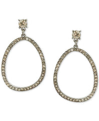 INC International Concepts Silver-Tone Crystal Open Drop Earrings