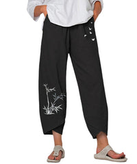 E-Retro Bamboo Butterflies Tulip Pants size L