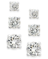 Charter Club Cubic Zirconia Stud Set Silver