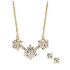 Charter Club Gold-Tone Crystal Burst Collar