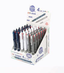 M&G 4 Colors Semi-Gel Ball Pen 0.7mm Black/Blue/Red/Green (10 per pack)