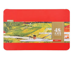 M&G Watercolor Hexagon Colored Pencil 48 colors Metal Box Package (1 per pack)