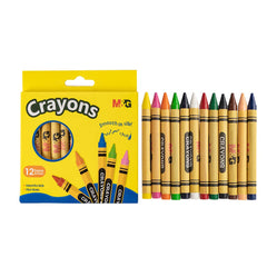 M&G 8mm*90mm Round Crayon 12 colors (1 per pack)