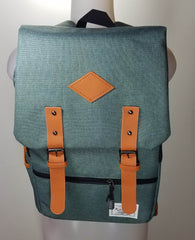 Kai Ting - Green Vintage Laptop Backpack for College