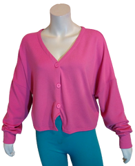 Crowned Diva Pink Crop Sweater