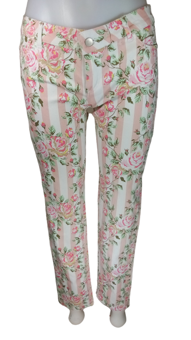 36POINT5 Women Pink/Cream Floral Pant Medium