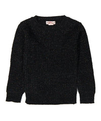 Pink Angel Black Metallic Sweater