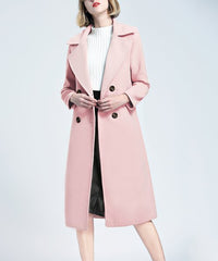 Msquared Light Pink Notched-Lapel Peacoat