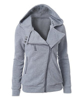 Wild Orchid Smoke Gray Asymmetrical Zip-Up Hoodie