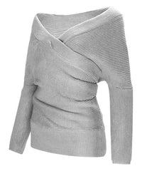 CELLABIE Gray Surplice Sweater