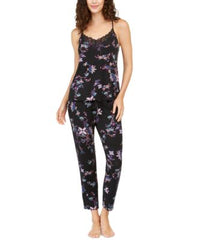 Josie Free Spirit Knit Lace-Trim Cam Black Violet