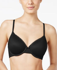 Calvin Klein Full-Coverage Scallop-Trim Bra Black