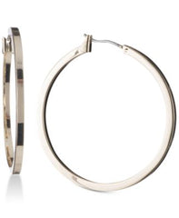 DKNY Thin Hoop Silver Earrings