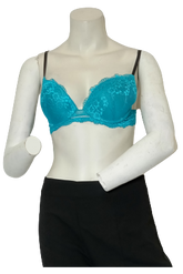 Turquoise Contrasting Straps Bra