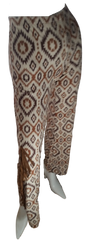 Cream/Brown Fringed Leggings