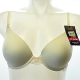 Maidenform Natural Boost Demi Bra 9428 Ivory With Pink Pirouette