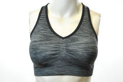 Ideology Low-Impact Racerback Sports Bra Charcoal Space dye