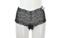 INC International Concepts Lace Boyshort Midnight Black