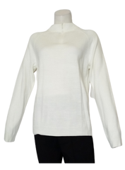 Salon Studio Cream Zip Neck Sweater