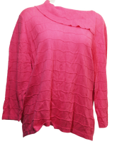 Salon Studio Pink Triangle Pattern Knit Sweater