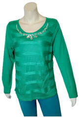 Green Jeweled Sweater