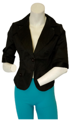 Spicy Girl Black Pinstripe Blazer