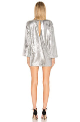 mini silver dress for women
