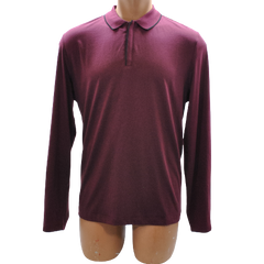 Alfani Men Port Quarter Zip Long Sleeve Polo Large