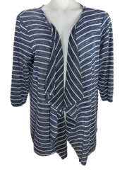 Style & Company Blue/Cream Top 2x