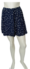 4 Ena Navy/White Elastic Waist Miniskirt