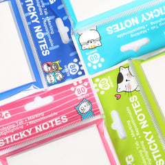 3X3'' Colorful Print Sticky notes 80 sheets.(5 per pack)