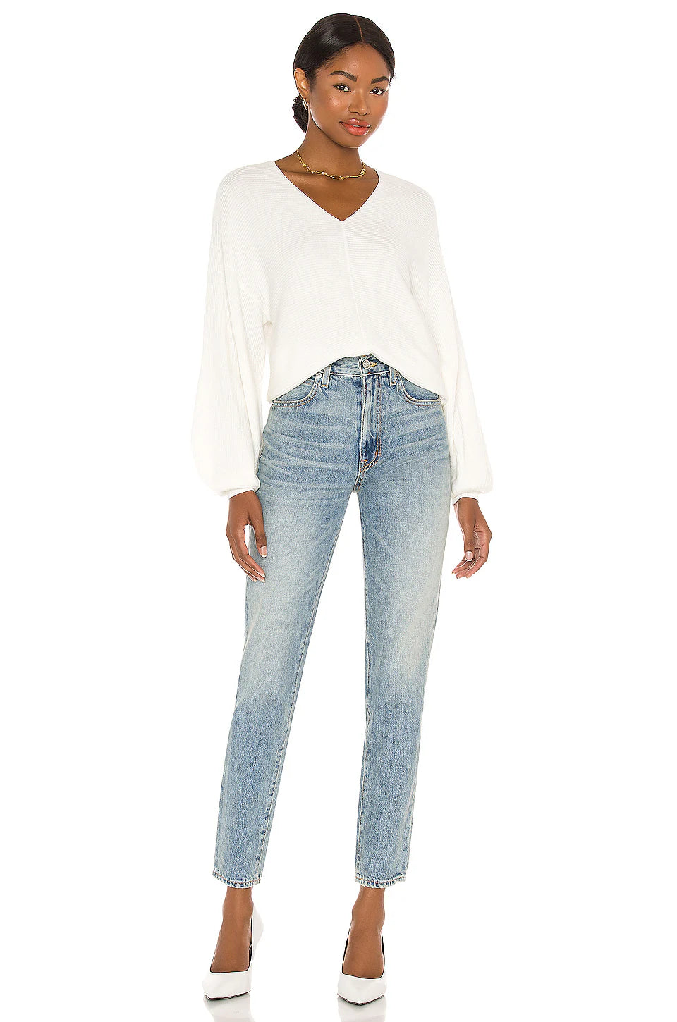 balloon sleeve cardigan sweater