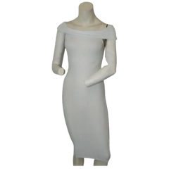 Love Chesley Women’s White Off the Shoulder Dress, Size Medium