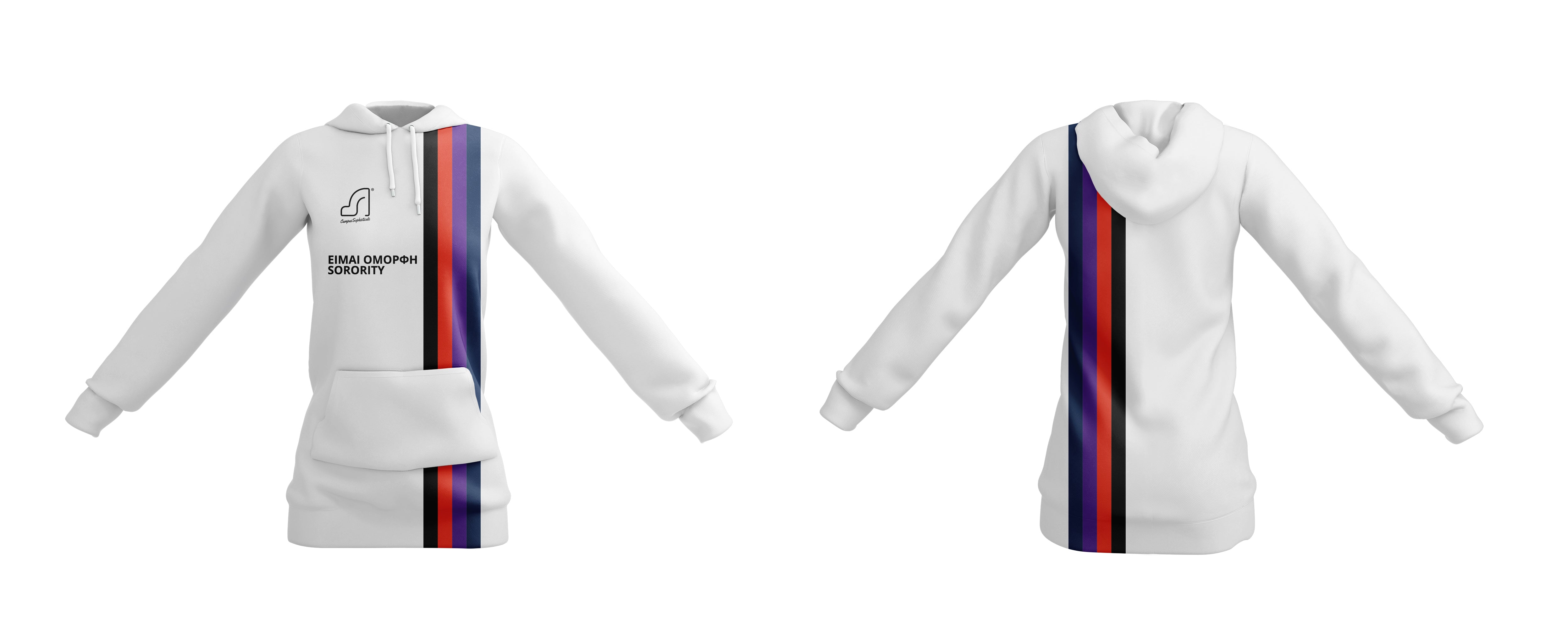 white hoodie female​