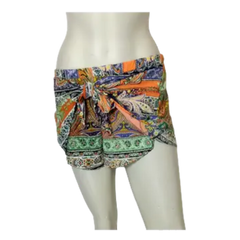 Honey Belle Women’s Multicolor Swim Shorts, Size Medium