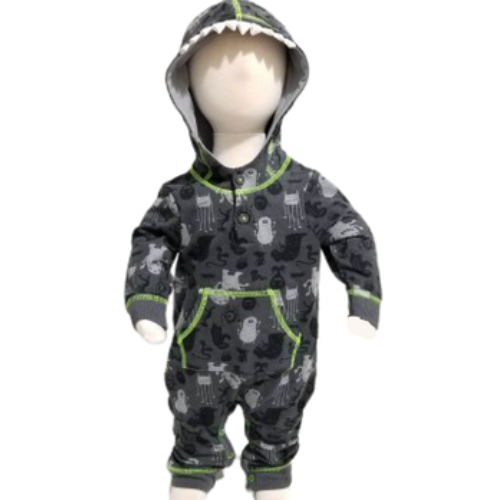 Cat & Jack Grey Happy Monster Onesie