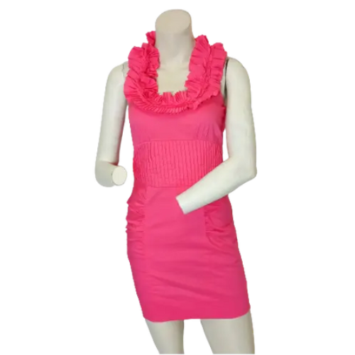 Minuet Women’s Pink Dress with Ruffles, Size Medium