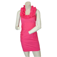 Minuet Women’s Pink Dress with Ruffles, Size Medium