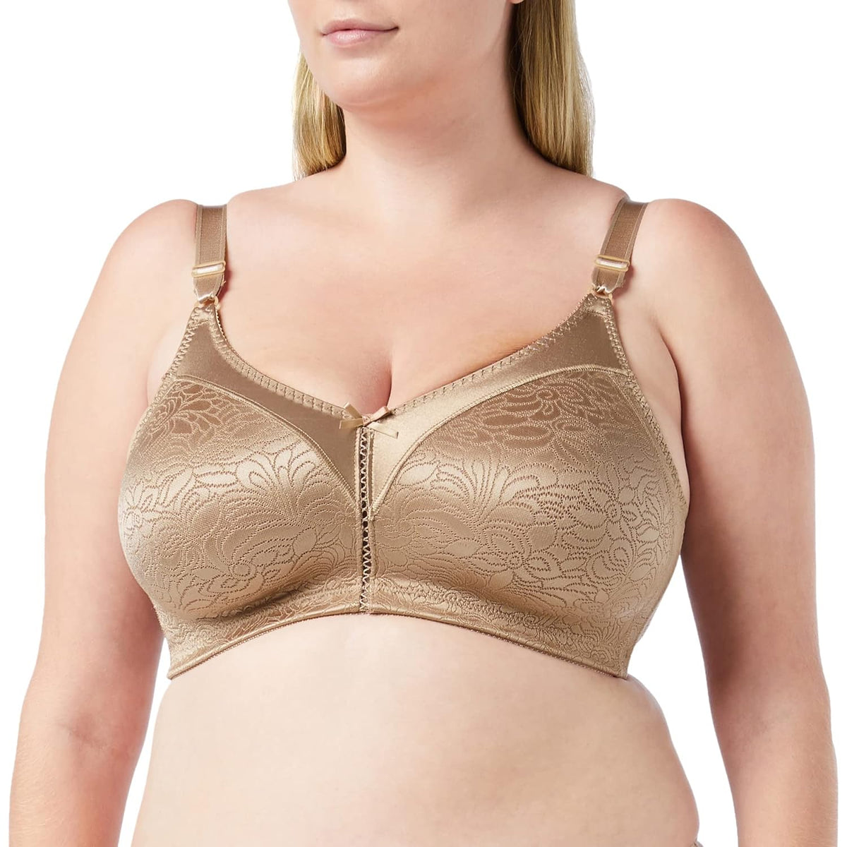 Bali Double Support Spa Closure Wire Free Bra Light Beige