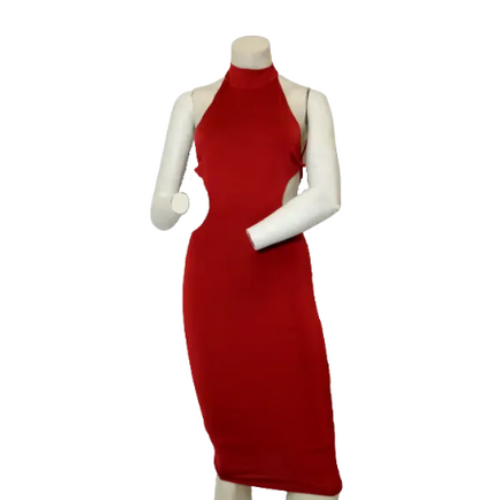 Good Times USA Women’s Red Bodycon Cutout Dress, Size Small