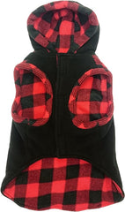 Fashion Pet Plaid Trim Outdoor Dog Coat