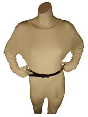 Diva General Black & Gold Pleather Chain Belt with Buckle – Chic & Adjustable (5/8" x 39")