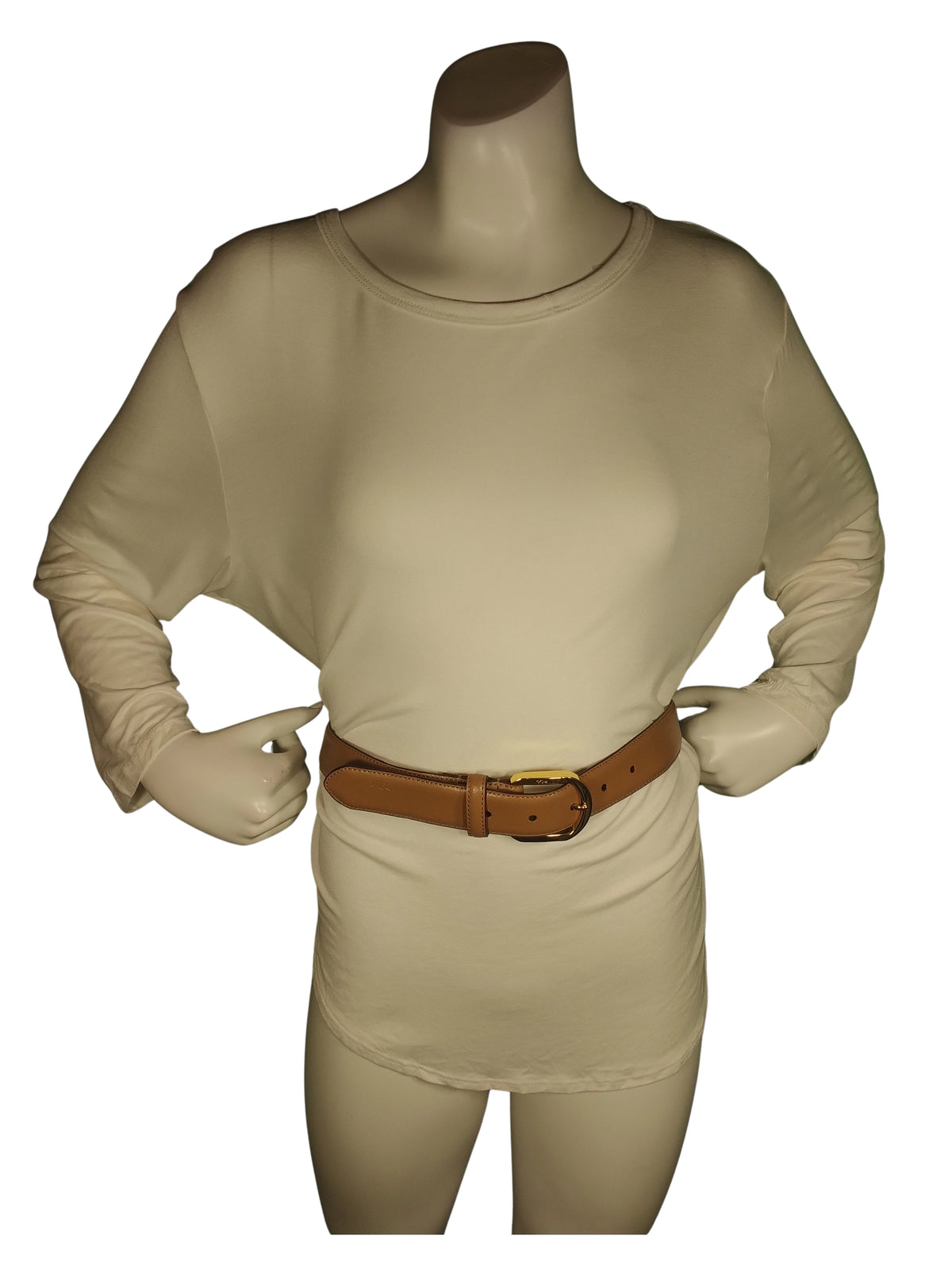 Lauren Ralph Lauren Golden Brown Leather Belt  Premium Genuine Leather Belt with Buckle – 1.25"x32.25"