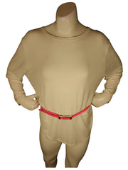 Diva General Pink Pleather Belt 3/8"x29.25" Slim Waist Belt with Classic Buckle