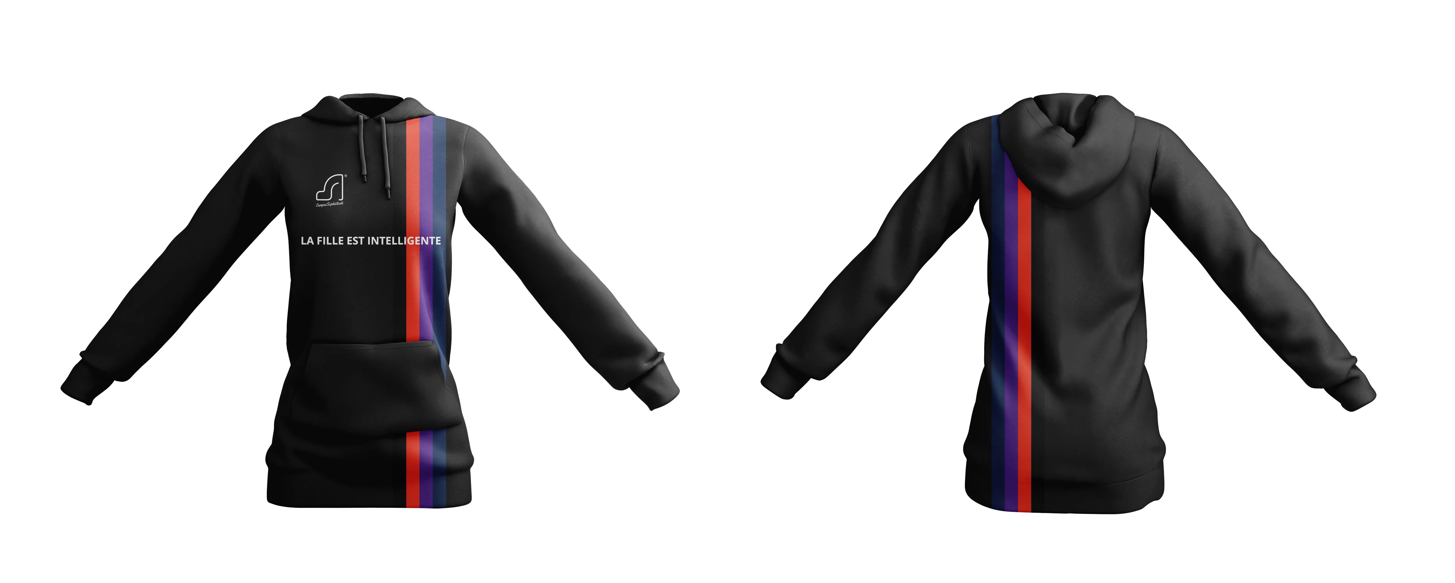 black hoodie female​