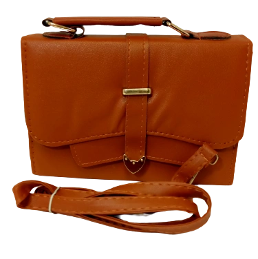 Elegant Diva Brown Purse Classic Handbag with Removable Strap